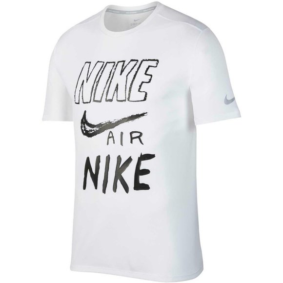 Nike Other - Nike Breathe Run Top Short Sleeve GX Running Shirt White Black Men’s Medium